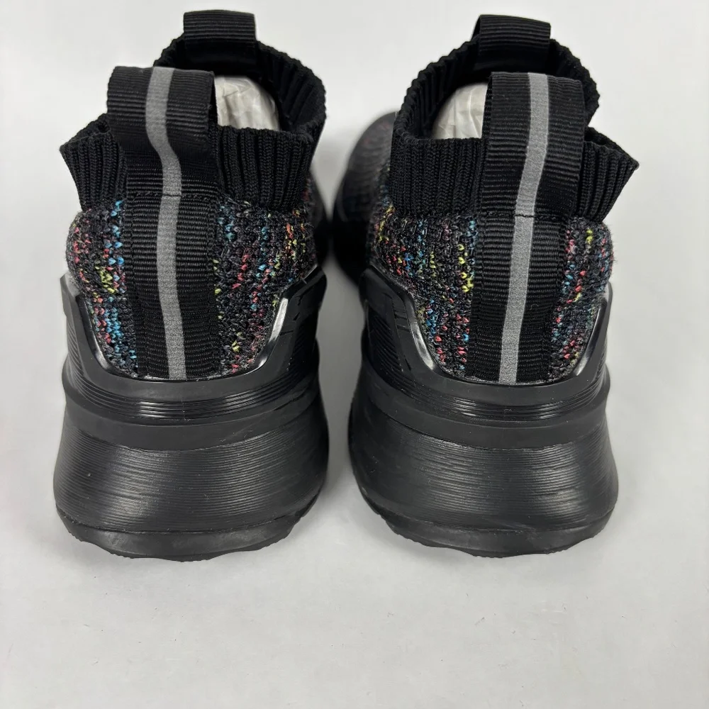 Adidas Men size 5 Sock Knit Black/Colors Sneakers Shoes Athletic Slip Ons